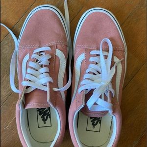 Vans Old Skool - pink and white - 8.5 women’s